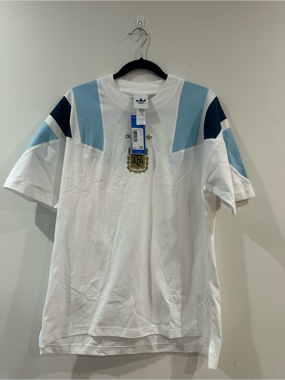 adidas- Soccer - Argentina- White Tee with AFA Crest - Picture 2 of 7